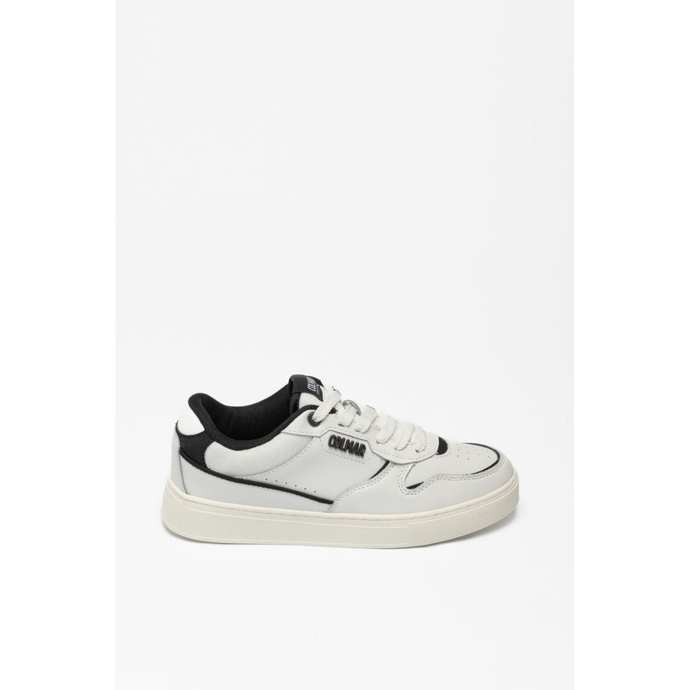 Colmar Black And White Leather Low Top Sneakers