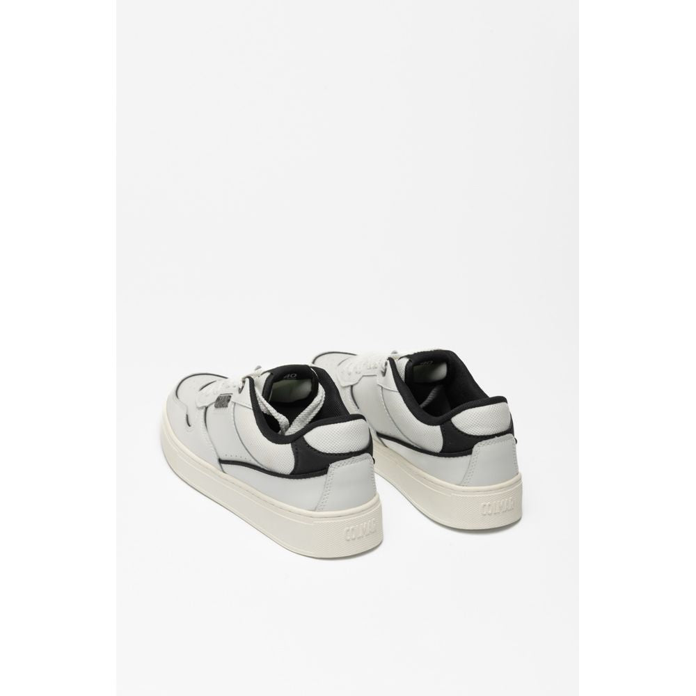 Colmar Black And White Leather Low Top Sneakers