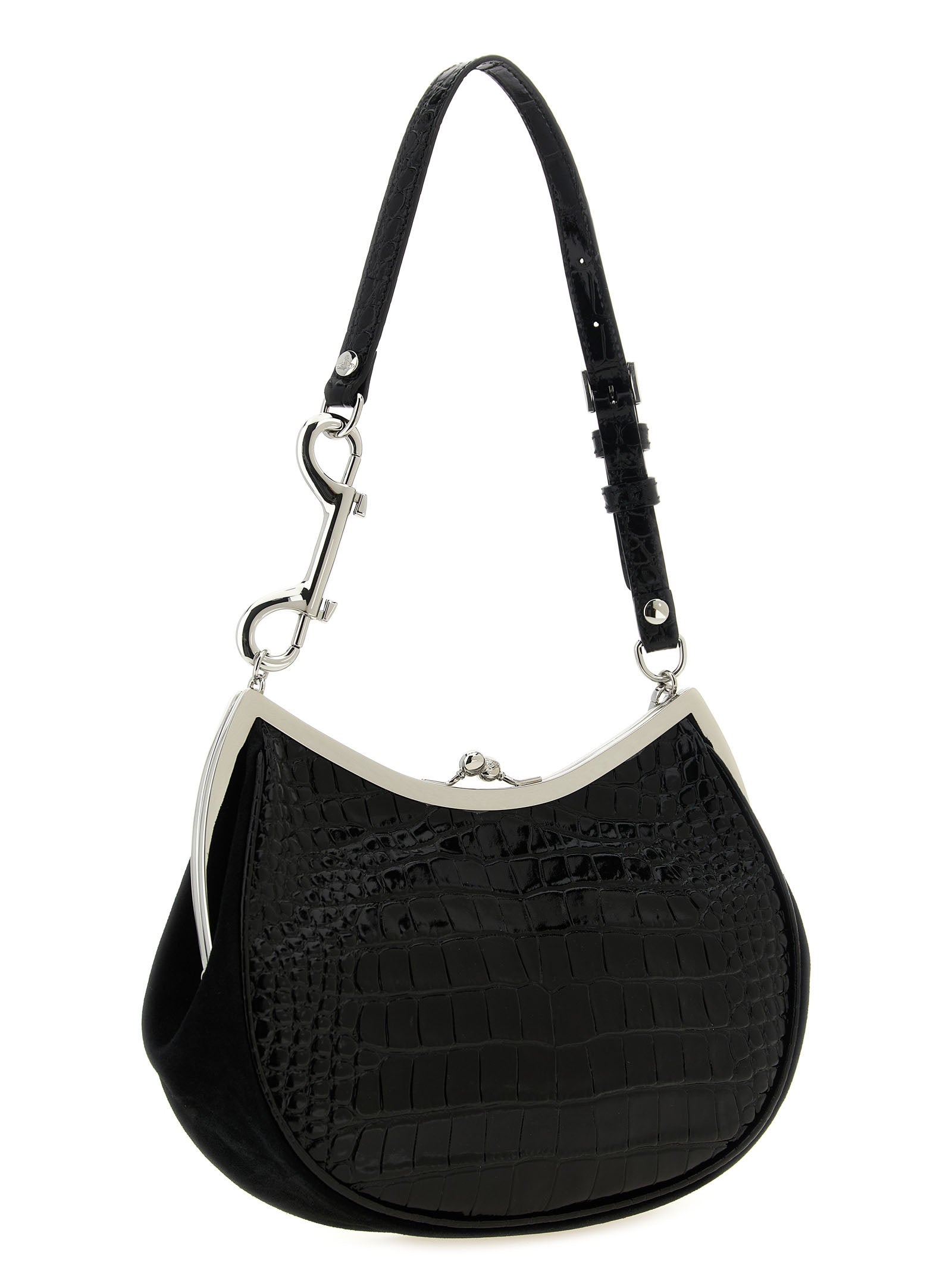 Vivienne Westwood Black Calfskin Shoulder Bag
