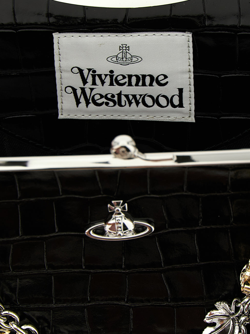 Vivienne Westwood Black Calfskin Shoulder Bag