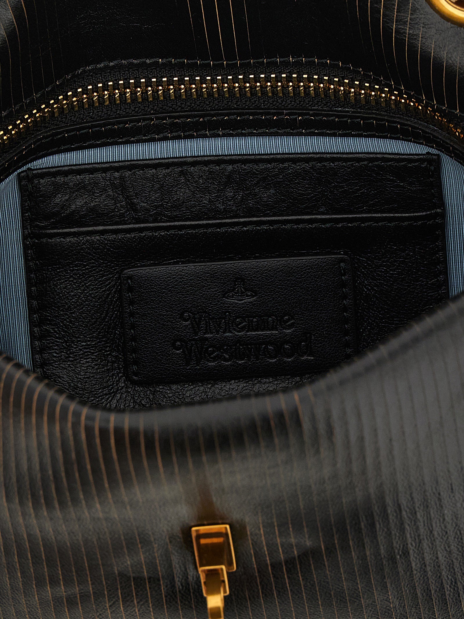 Vivienne Westwood Black Calfskin Shoulder Bag