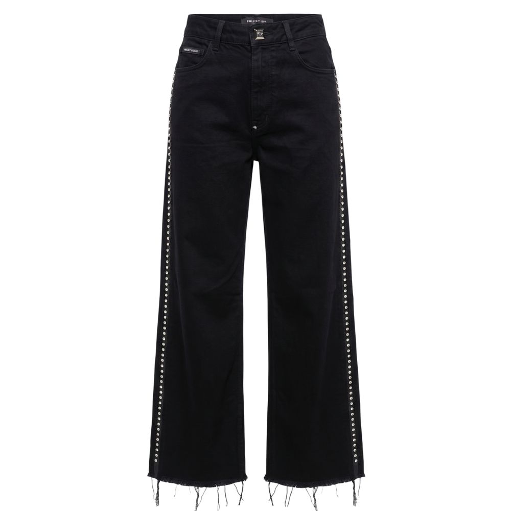Philipp Plein Black Cotton Women Pant