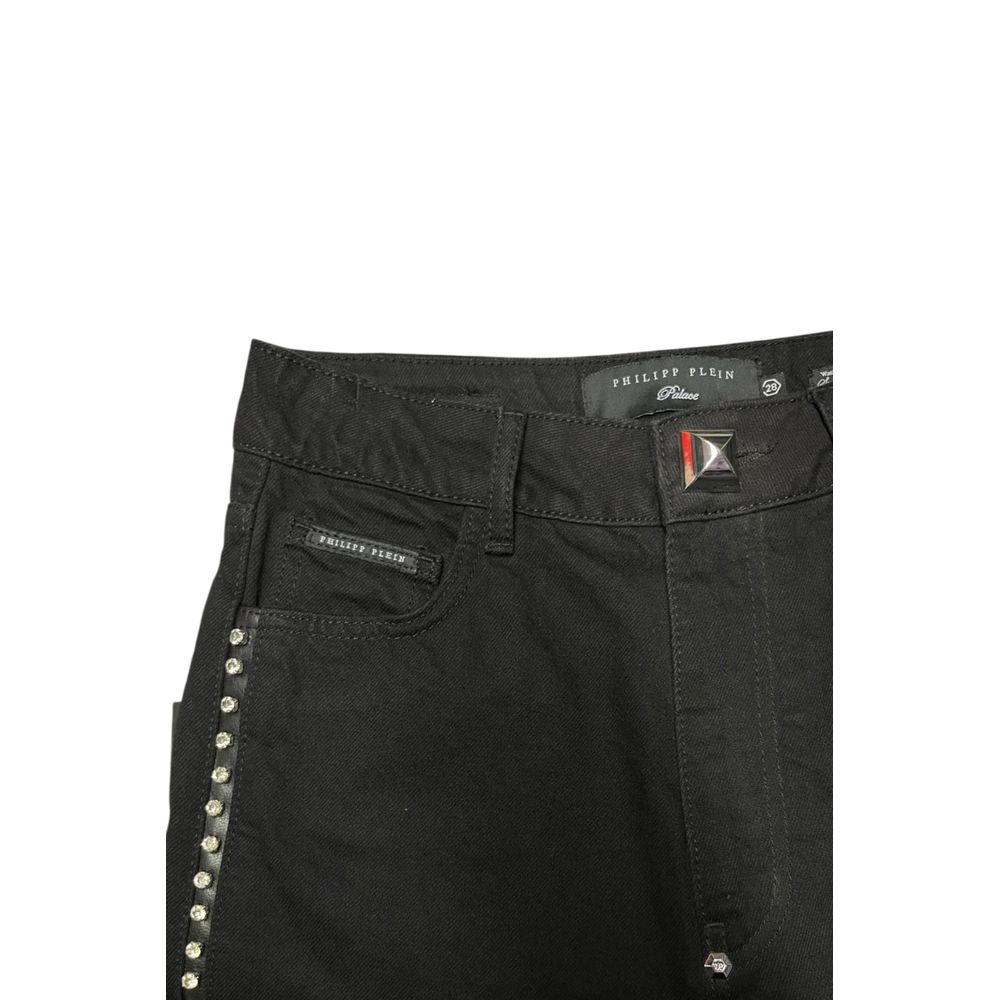 Philipp Plein Black Cotton Women Pant