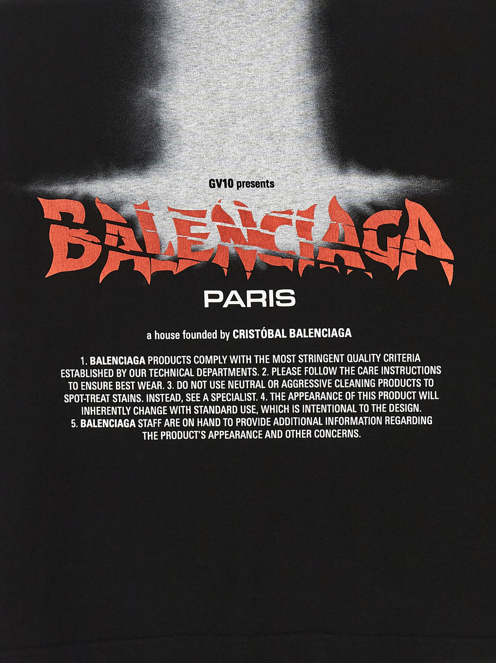 Balenciaga Black Cotton T-Shirt