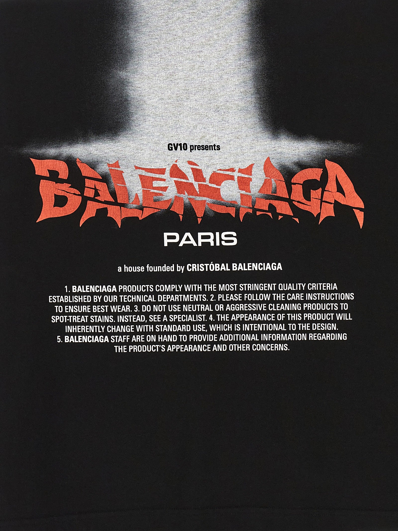 Balenciaga Black Cotton T-Shirt