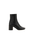 MM6 Black Lamb Ovis Aries Ankle Boots