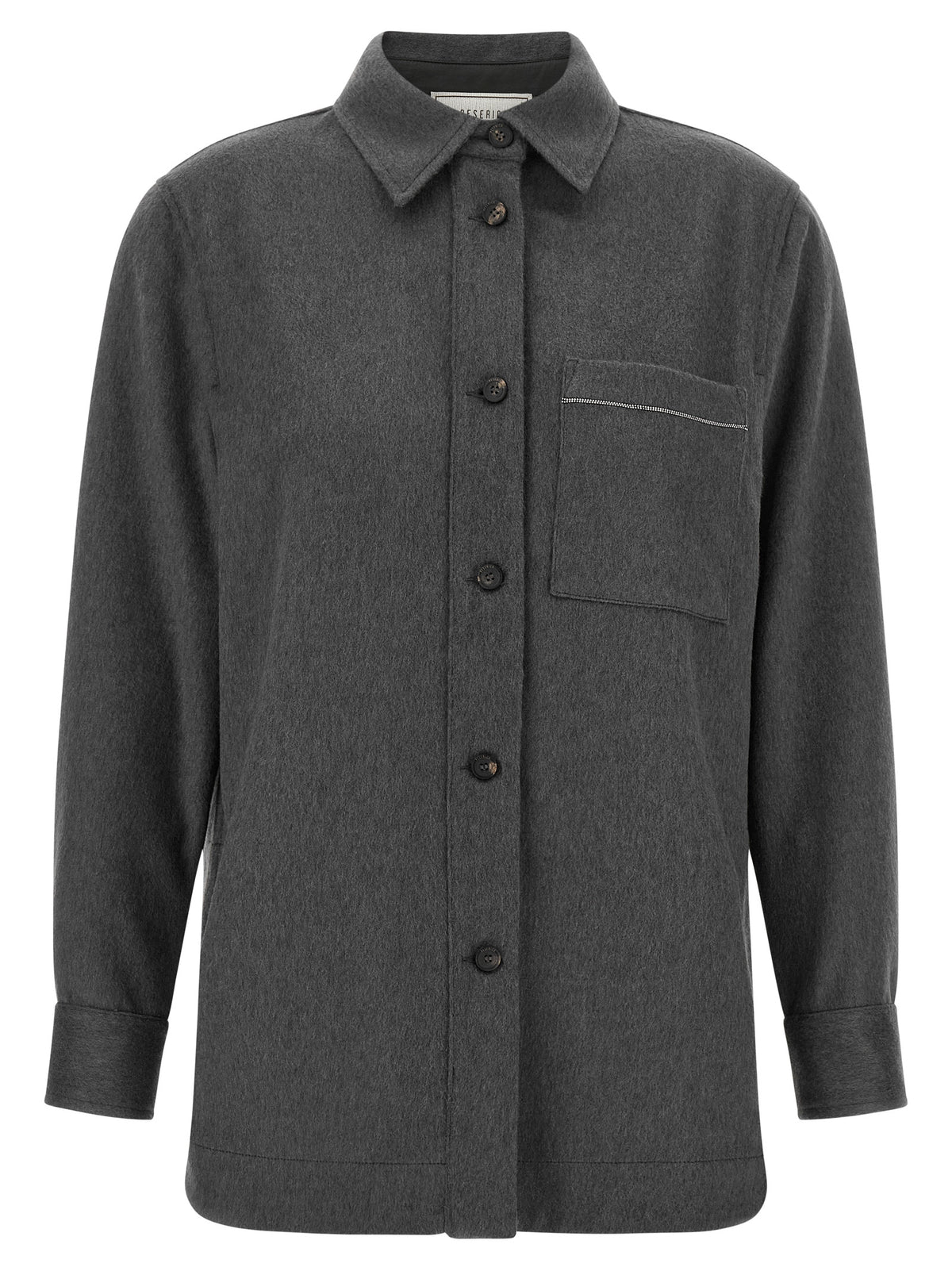 Peserico Gray Virgin Wool Blouse