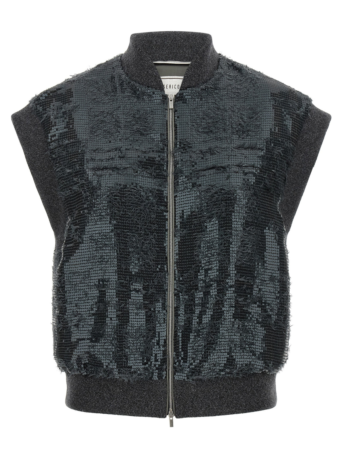 Peserico Gray Polyester Sleeveless Jacket
