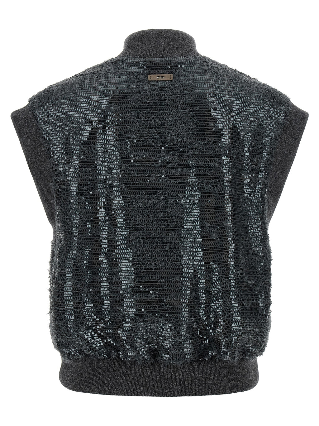 Peserico Gray Polyester Sleeveless Jacket