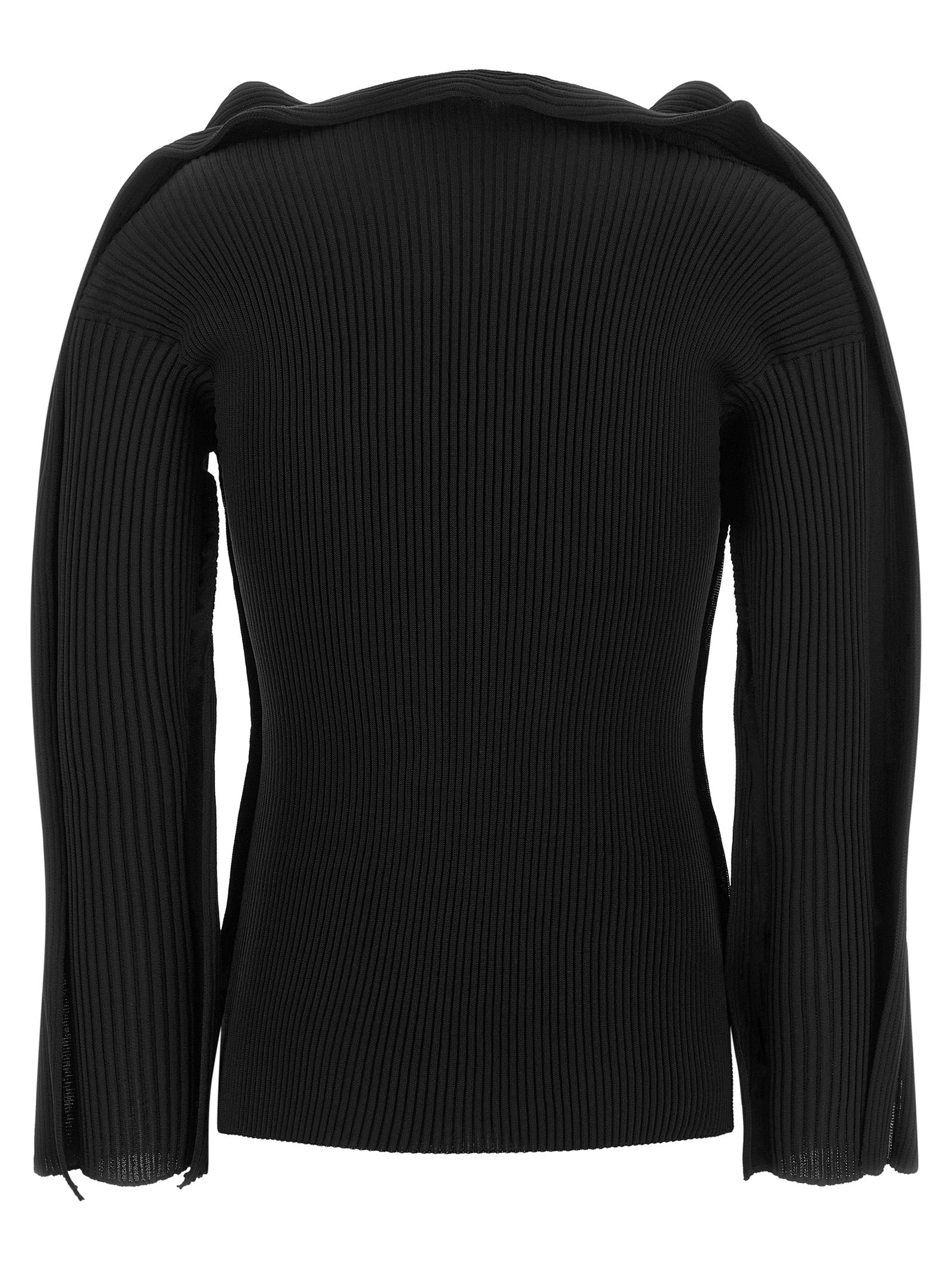 Issey Miyake Black Polyester Cardigan