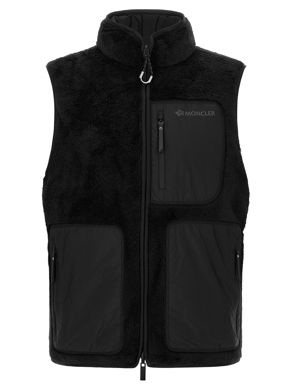 Moncler Black Polyester Sleeveless Jacket