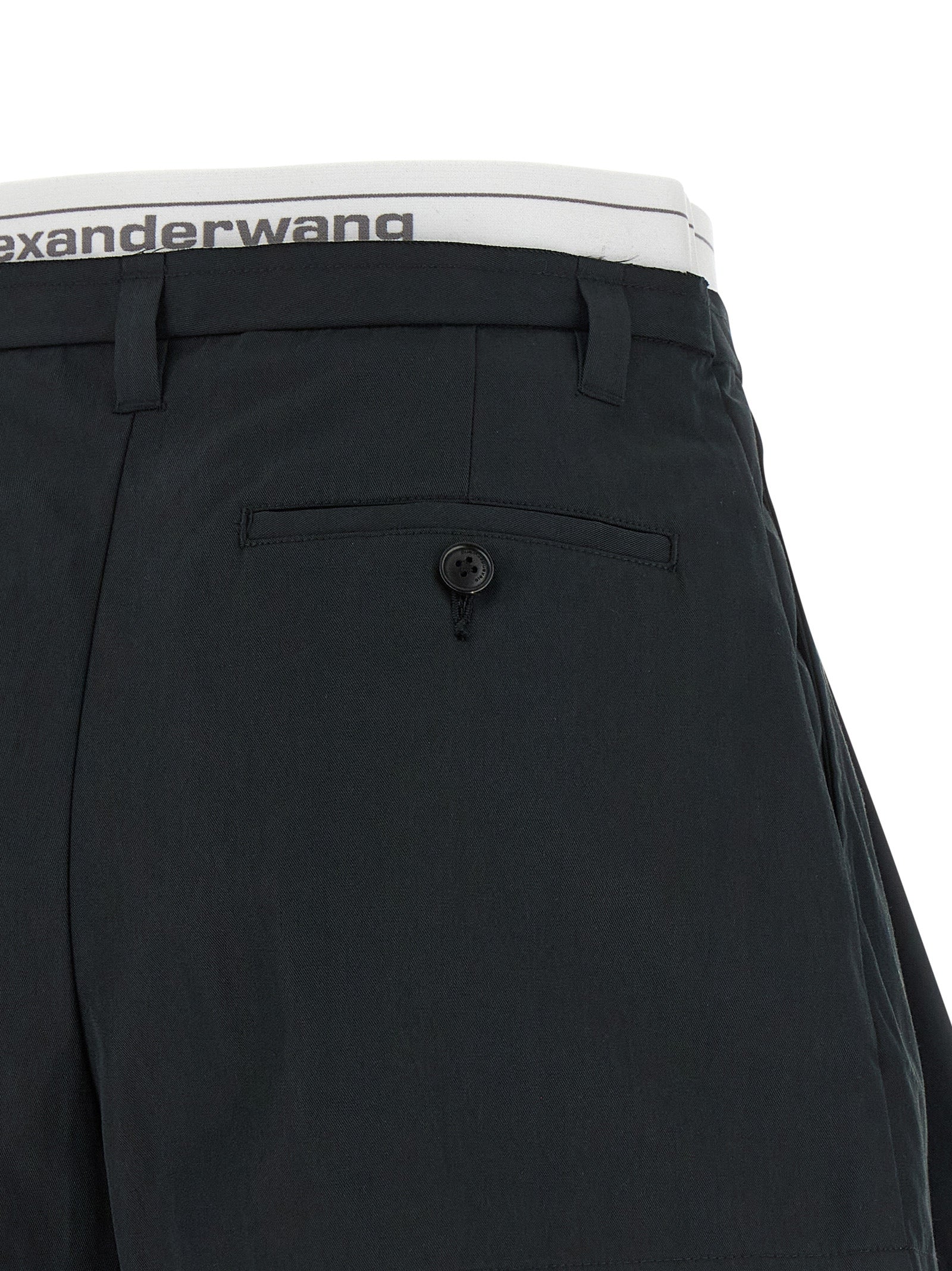 Alexander Wang Black Cotton Bermuda Shorts