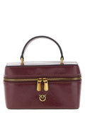 PINKO Bordeaux Calfskin Crossbody Bag