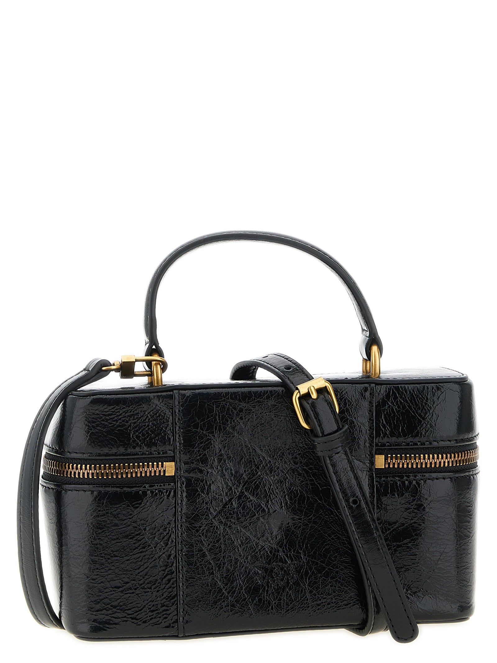 PINKO Black Calfskin Crossbody Bag