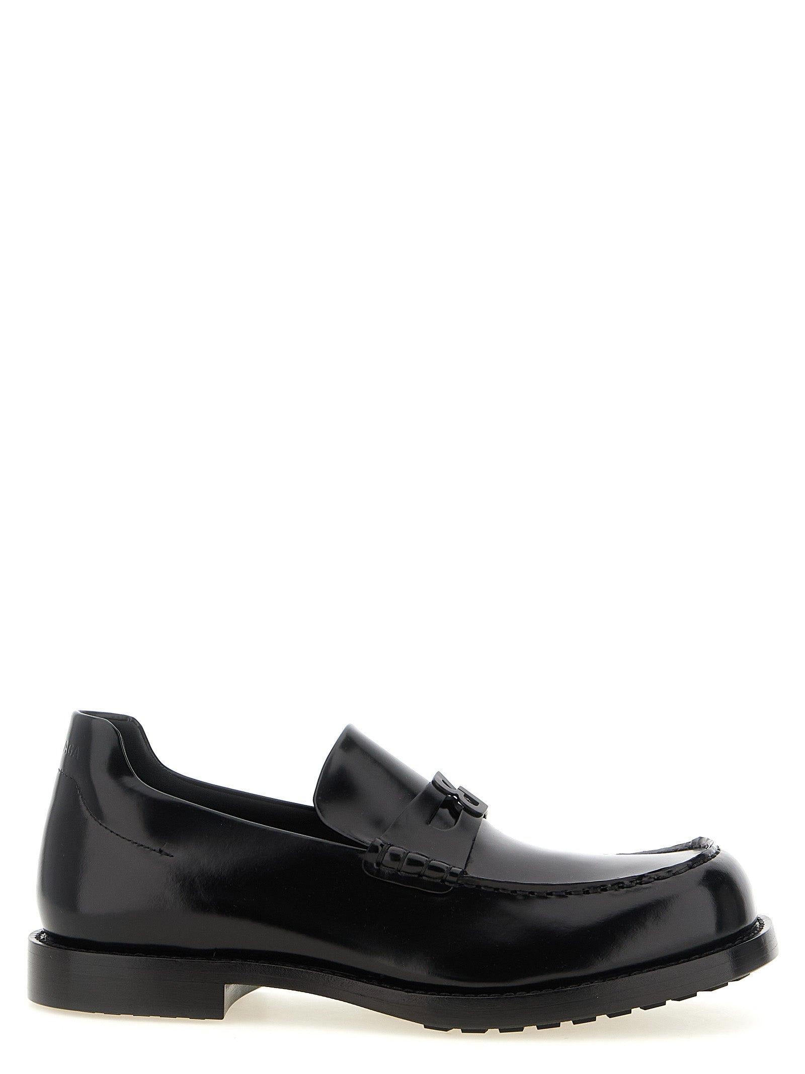 Balenciaga Black Calfskin Slip-On Loafers