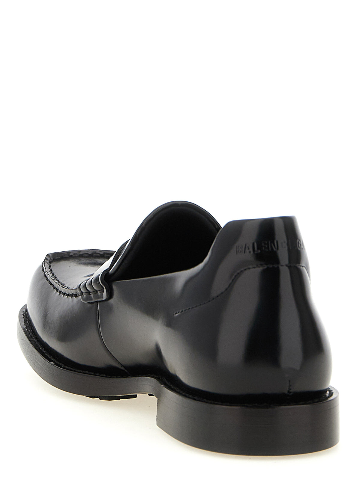 Balenciaga Black Calfskin Slip-On Loafers