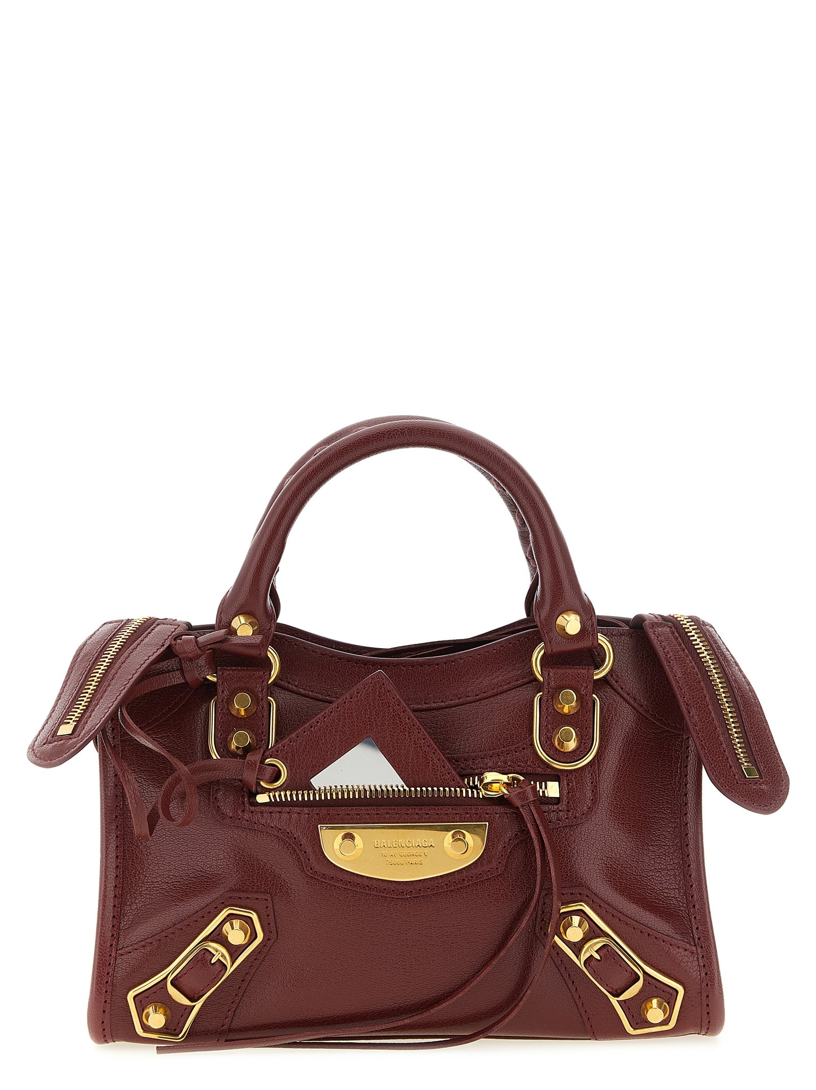 Balenciaga Bordeaux Goatskin Handbag