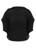 Issey Miyake Black Polyester Blouse