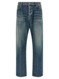 Saint Laurent Blue Cotton Tapered Jeans