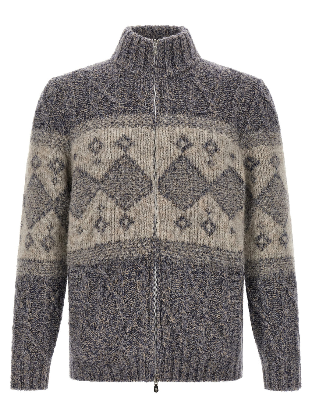 Brunello Cucinelli Gray Virgin Wool Cardigan