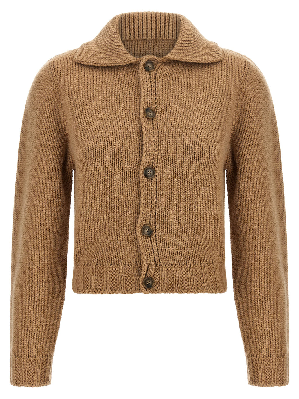 MM6 Maison Margiela Beige Wool Cardigan