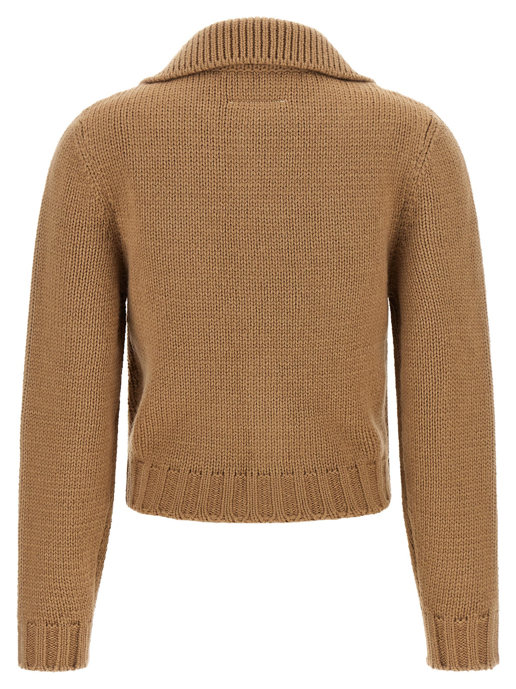 MM6 Maison Margiela Beige Wool Cardigan