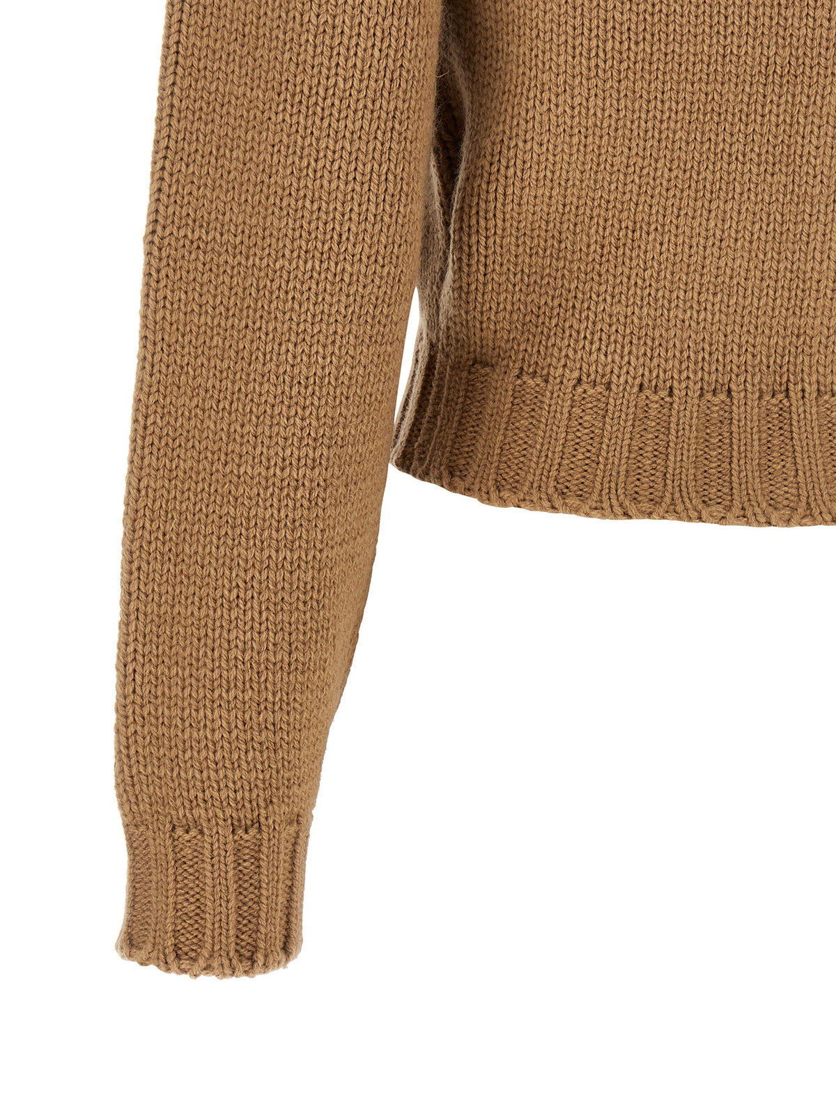 MM6 Maison Margiela Beige Wool Cardigan