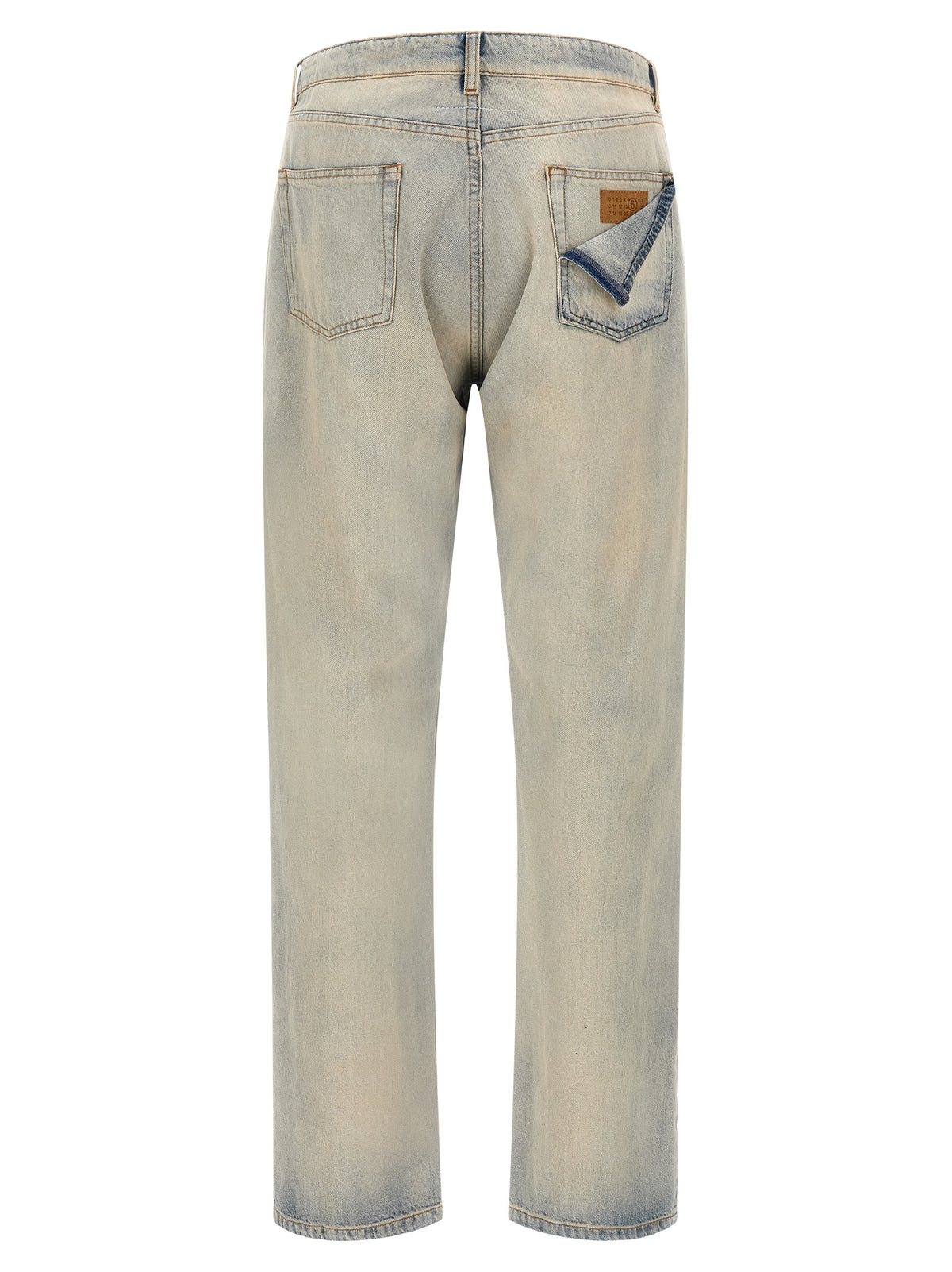 MM6 Maison Margiela Blue Cotton Relaxed Fit Jeans