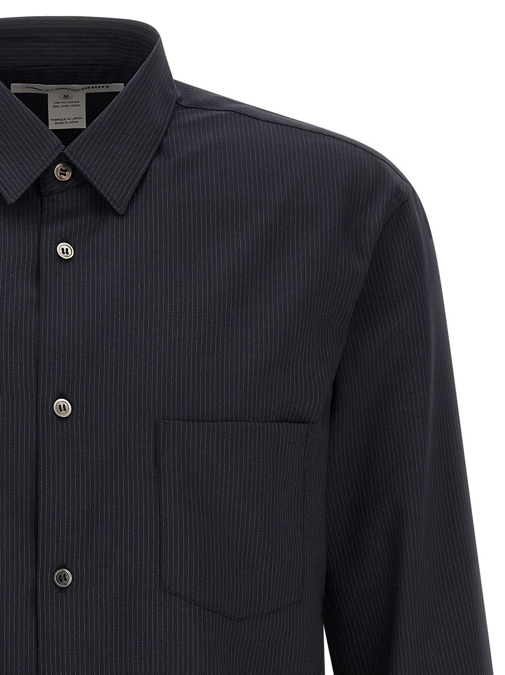 Comme Des Garçons Blue Polyester Blouse