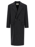 Saint Laurent Gray Wool Coat