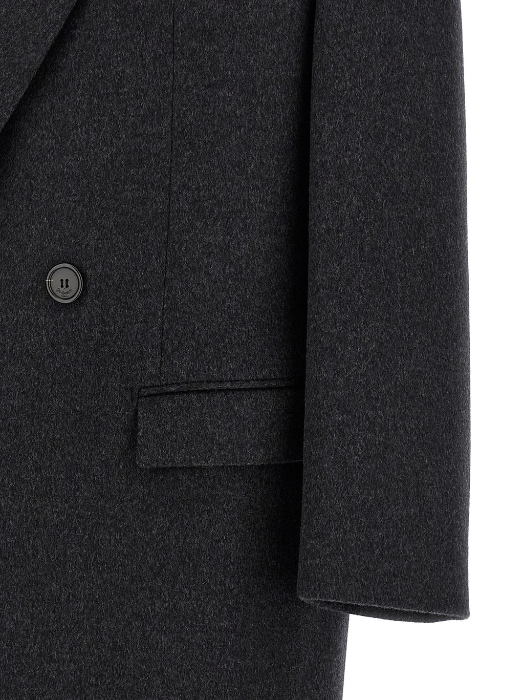 Saint Laurent Gray Wool Coat