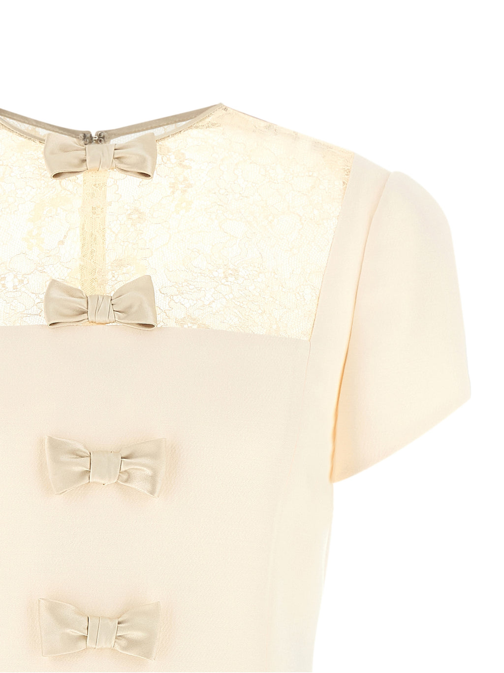 Valentino Garavani White Virgin Wool Short Dress