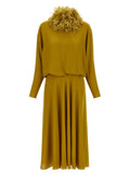 Valentino Garavani Bicolor Silk Midi Dress