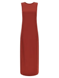 Peserico Red Viscose Long Dress