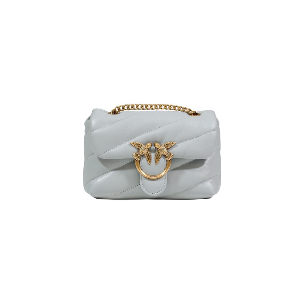 PINKO Gray Leather Handbag