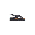 Liu Jo Black Leather Platform Sandals