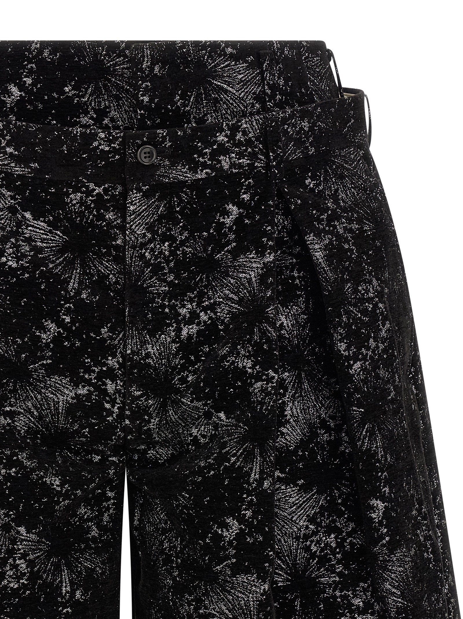 Comme Des Garçons Black Polyester Bermuda Shorts