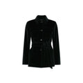 Max Mara Black Cotton Full-Length Jacket
