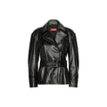 Max Mara Black Lambskin Leather Jacket