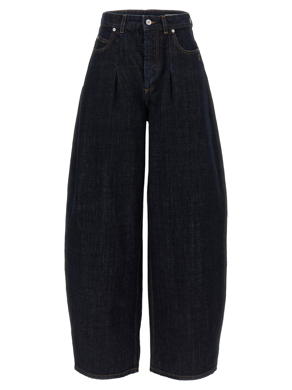 Jacquemus Blue Cotton High-Waisted Jean