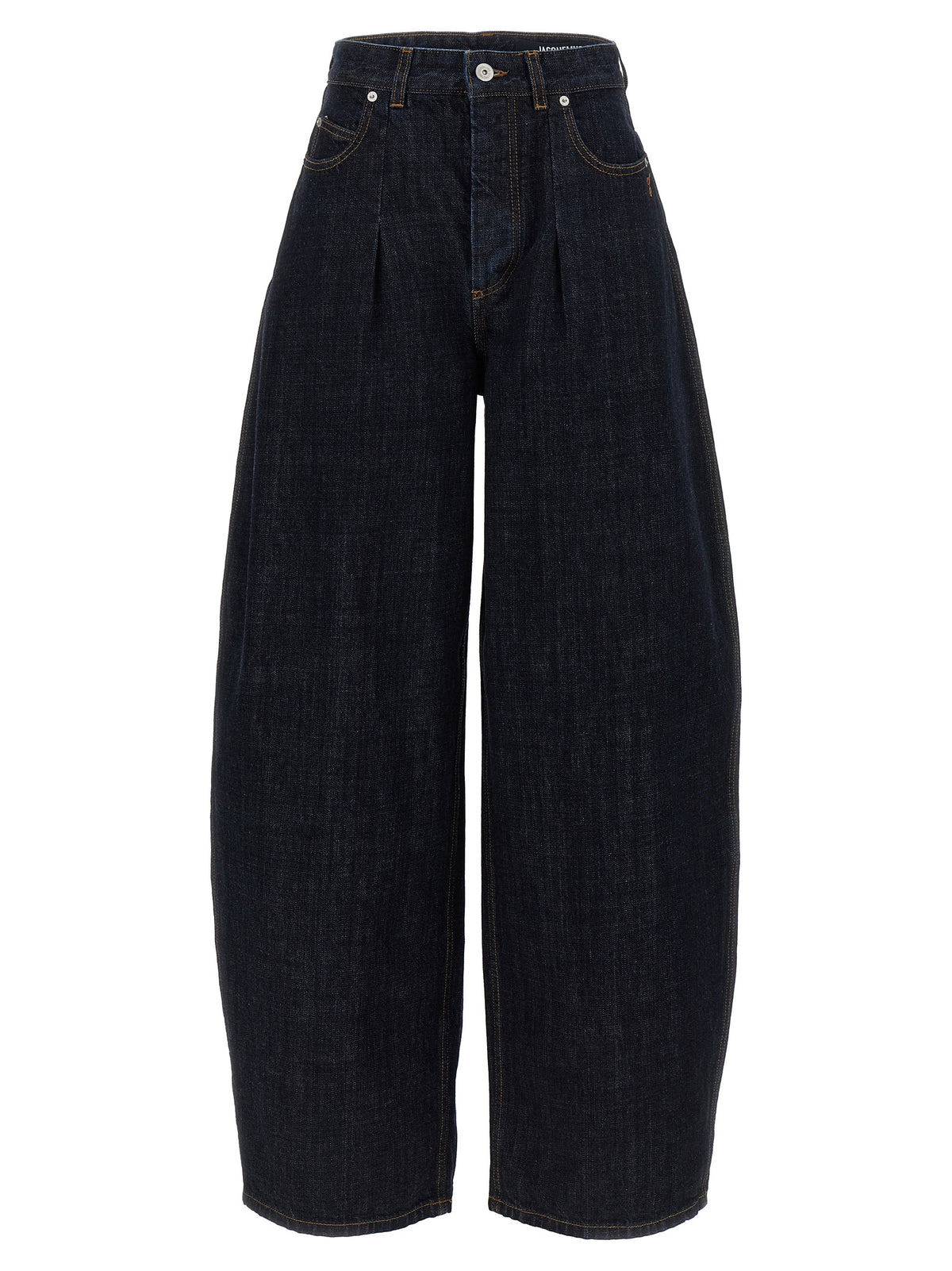 Jacquemus Blue Cotton High-Waisted Jean