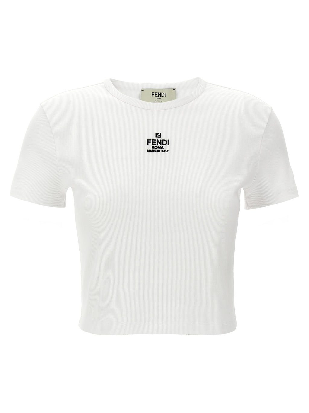 Fendi White Cotton T-Shirt