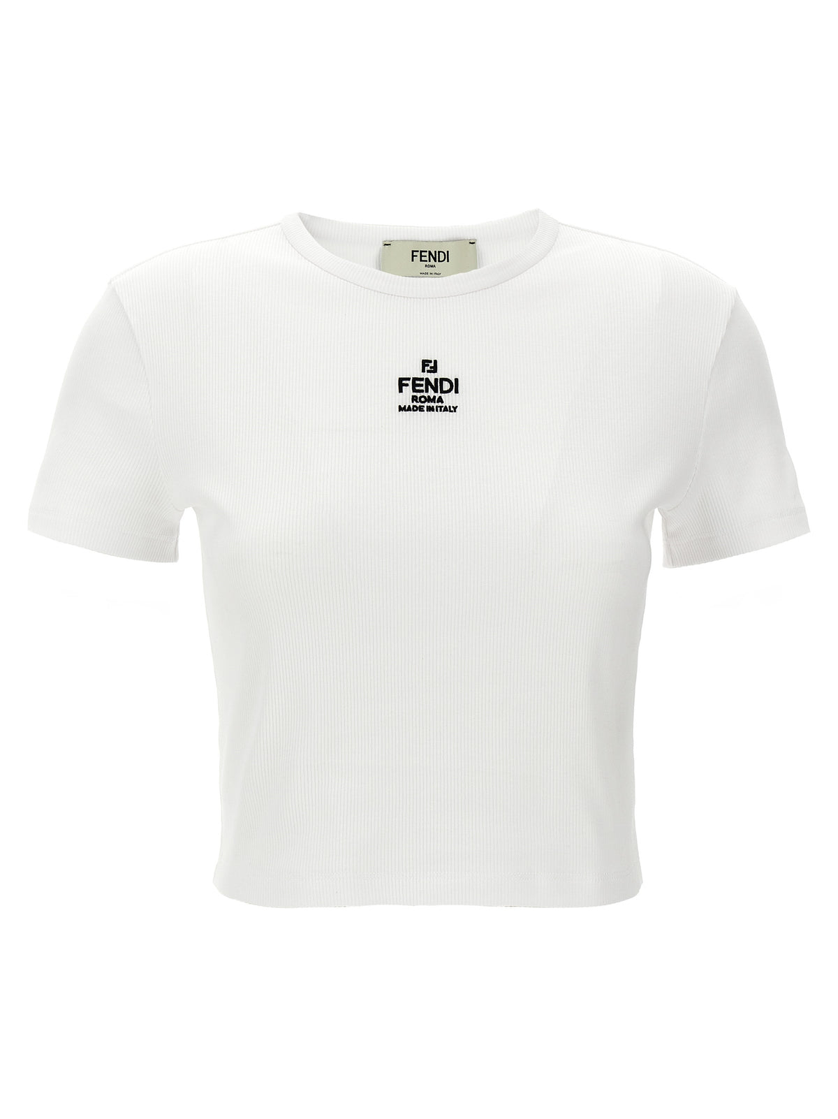 Fendi White Cotton T-Shirt