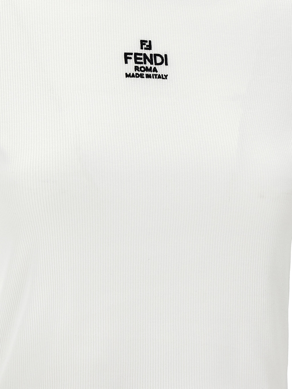 Fendi White Cotton T-Shirt