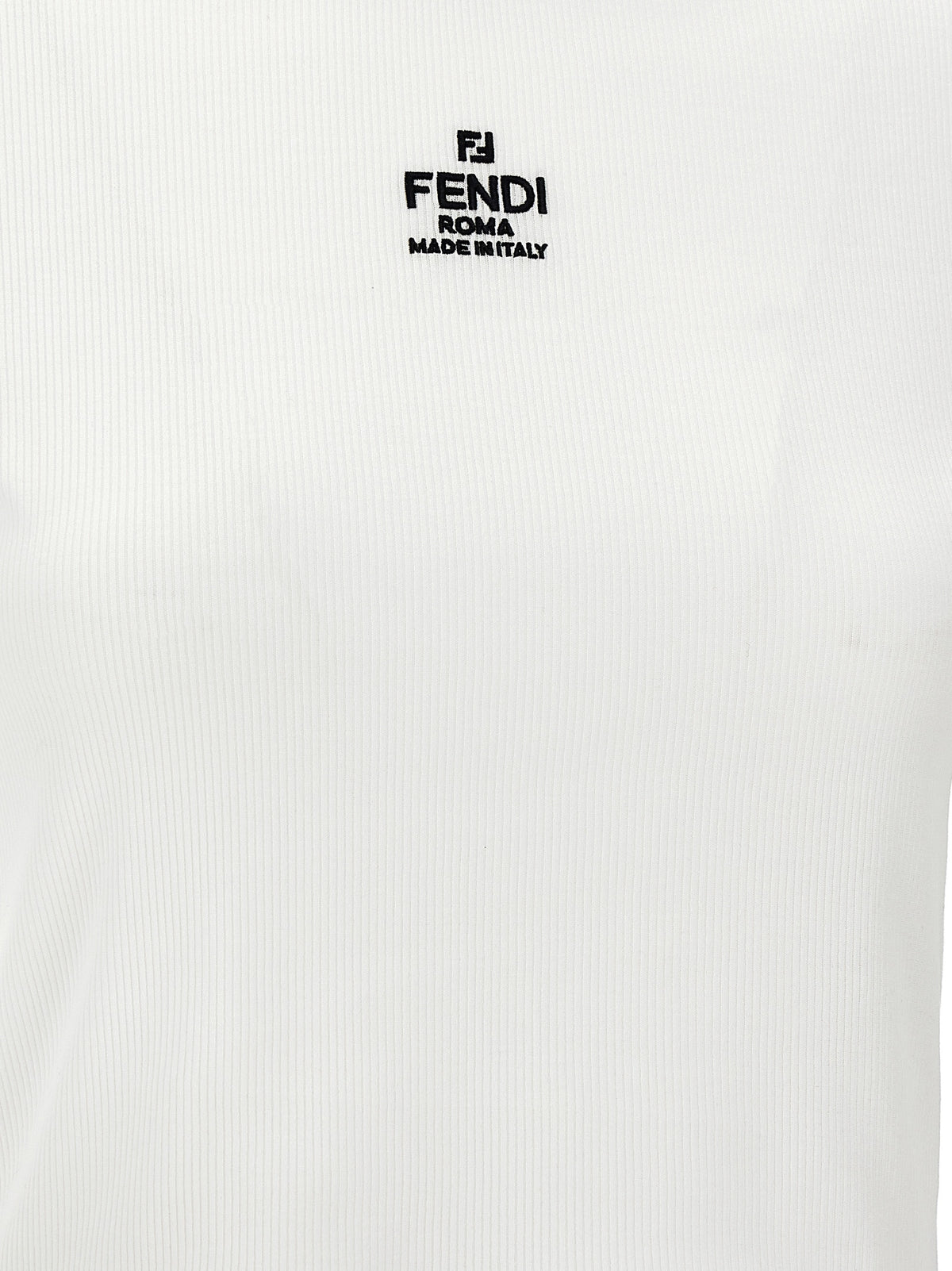 Fendi White Cotton T-Shirt
