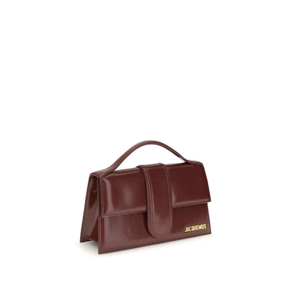Jacquemus Bordeaux Calf Leather Bos Taurus Shoulder Bag