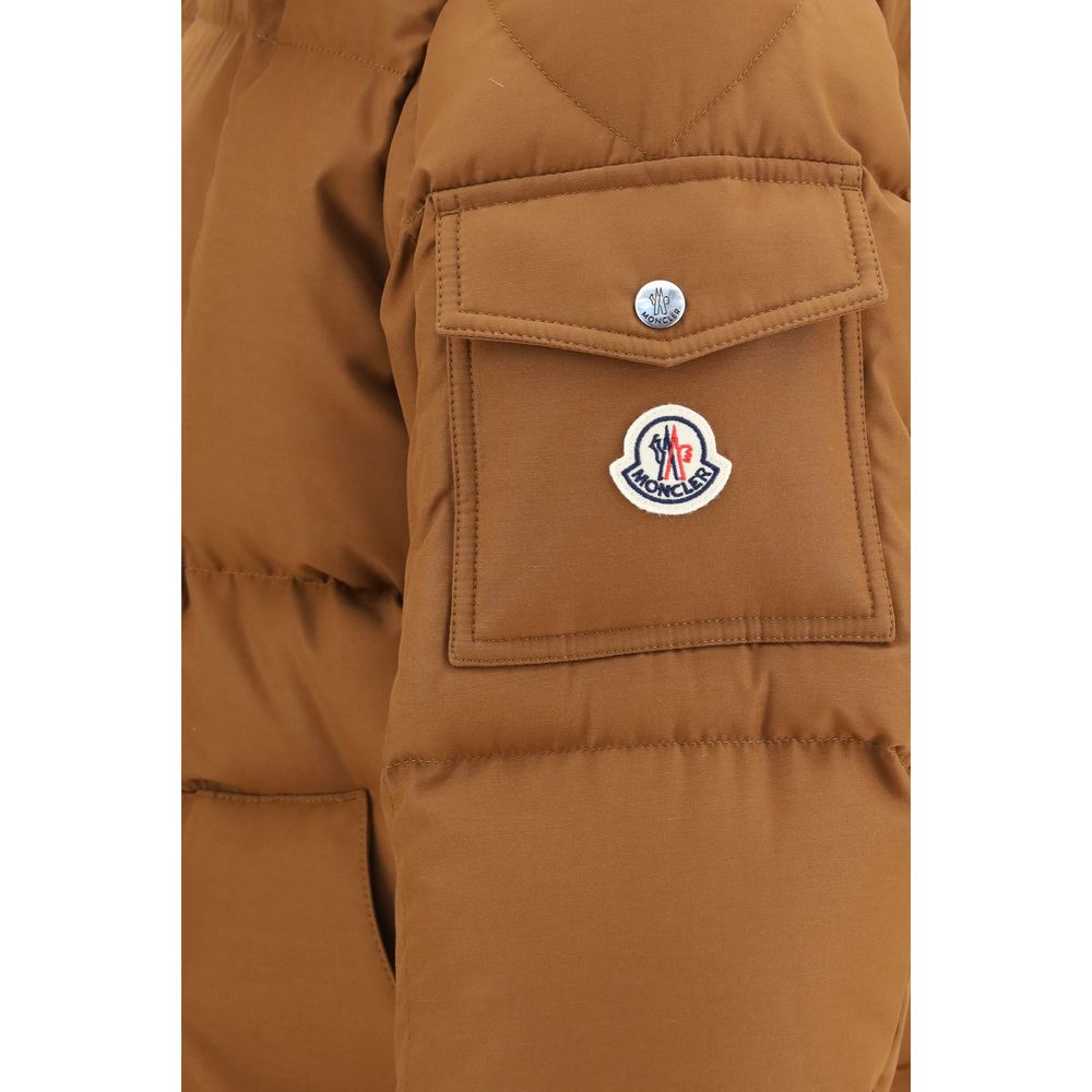 Moncler Brown Polyester Full-Length Jacket