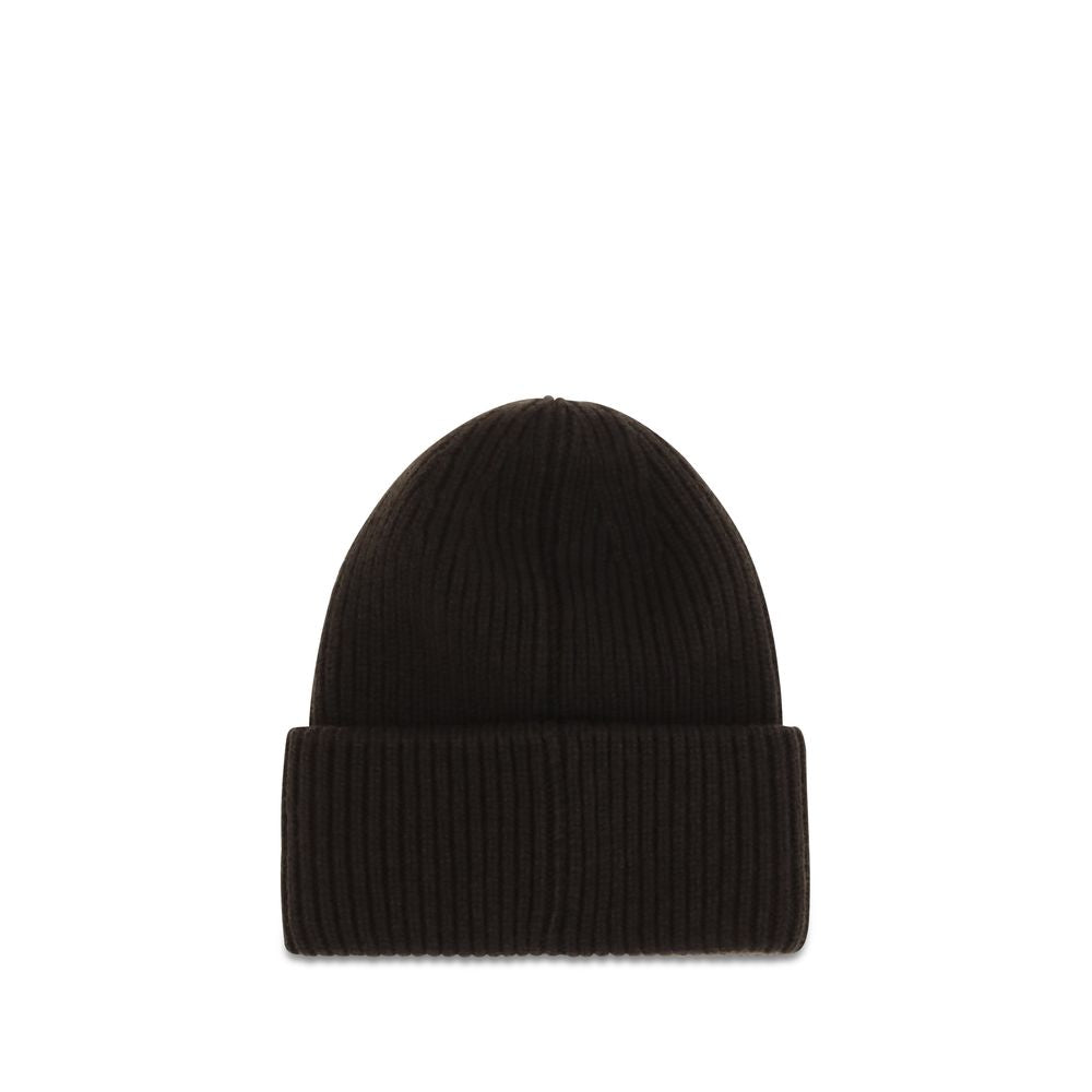Moncler Brown Wool Oves Aries Beanie