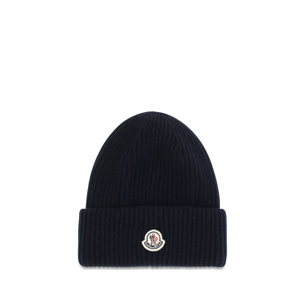 Moncler Blue Wool Oves Aries Beanie