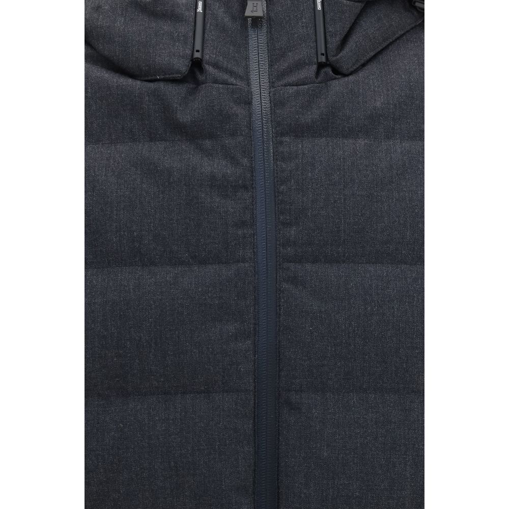 Herno Gray Polyester Full-Length Jacket